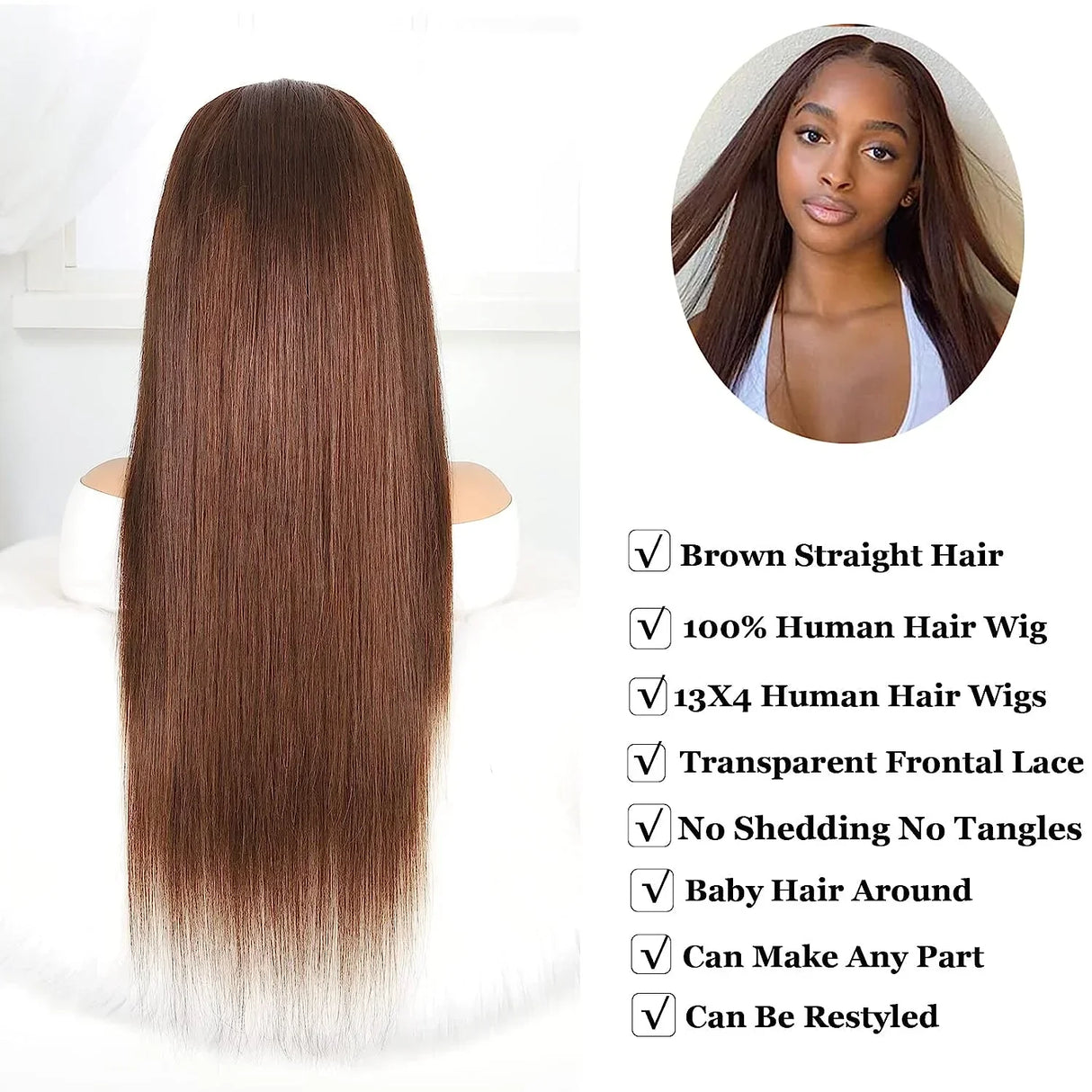 13x4 Bone Straight Lace Front Wigs Human Hair