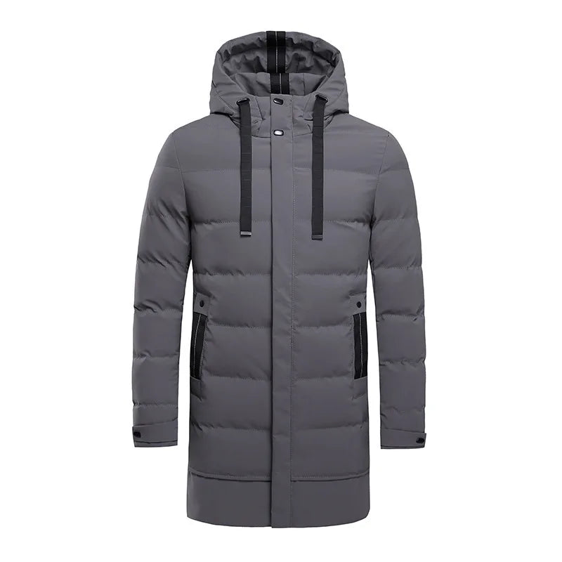 Winter Thick Warm Jacket Men Oversized Long Cotton
