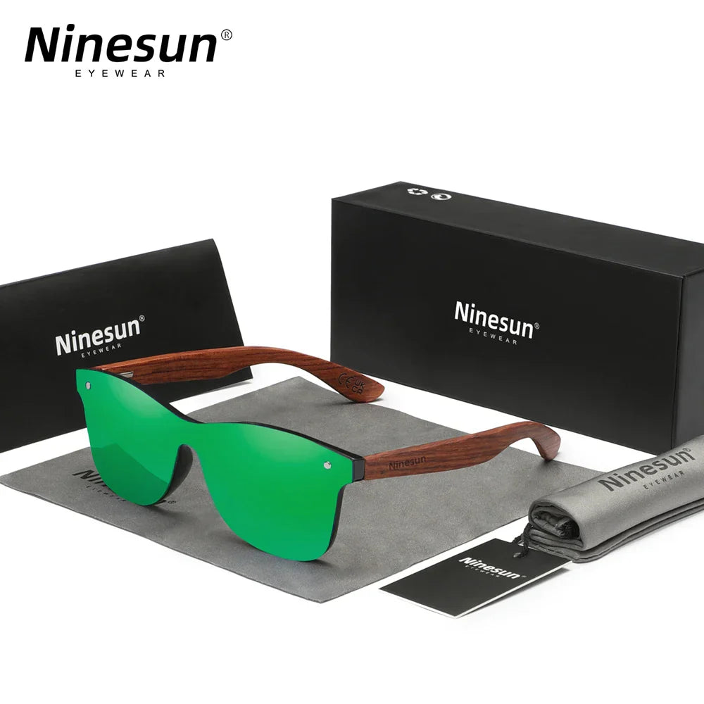 Ninesun Fashion Natural Wooden Sunglasses Men Polarized Sunglasses