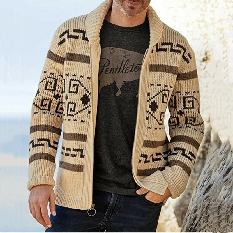 Winter Men Knitted Sweater Harajuku Cardigan Casual Sweatshirts