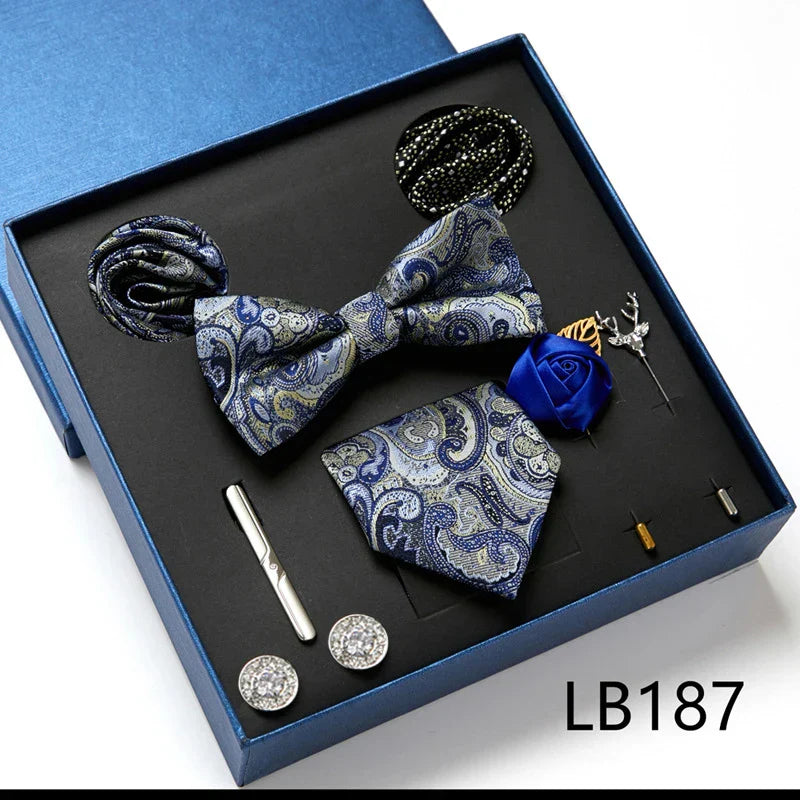 Luxury Quality Tie Set With Necktie Bowtie Pocket