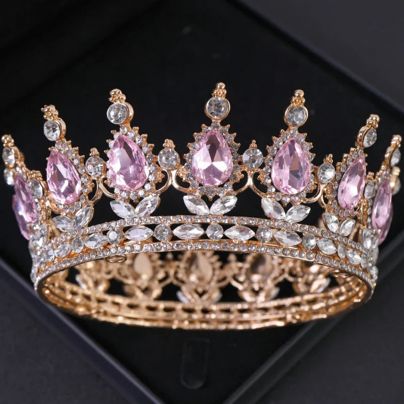 Baroque Crystal Tiaras And Crowns Rhinestone Prom Diadem