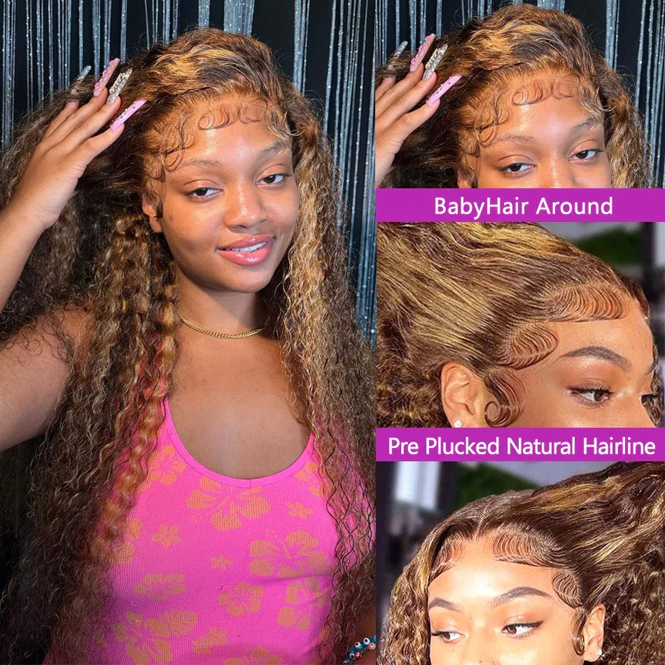 13x6 Hd Lace Highlight Wig Human Hair Wigs