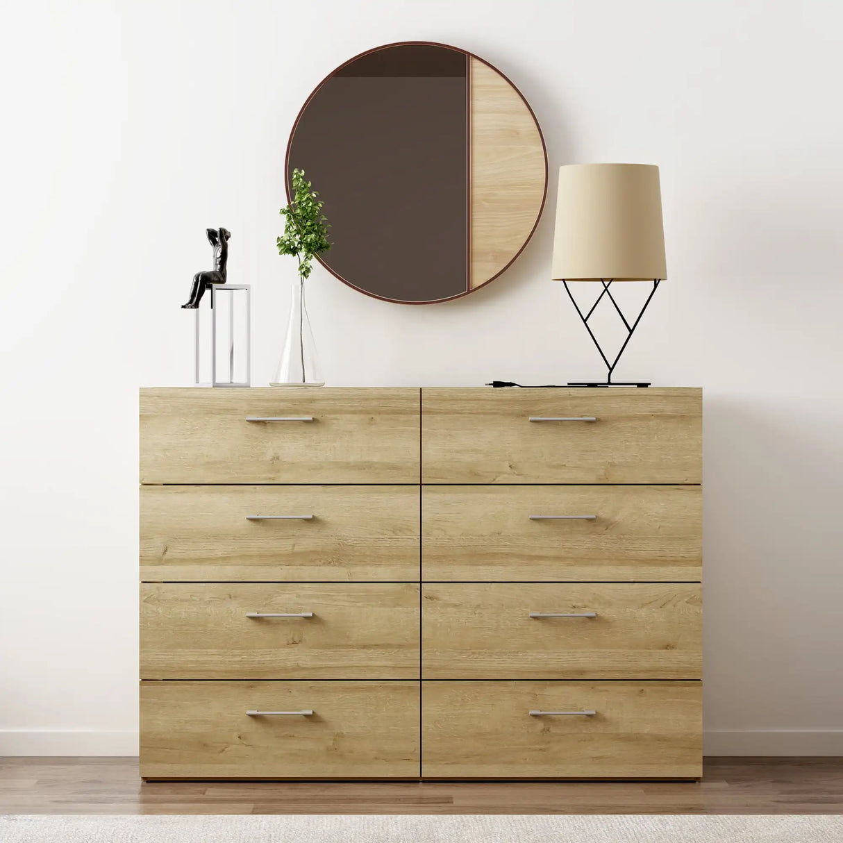 8-Drawer Dresser, Light Gray, dressers for bedroom ,Keep the drawers