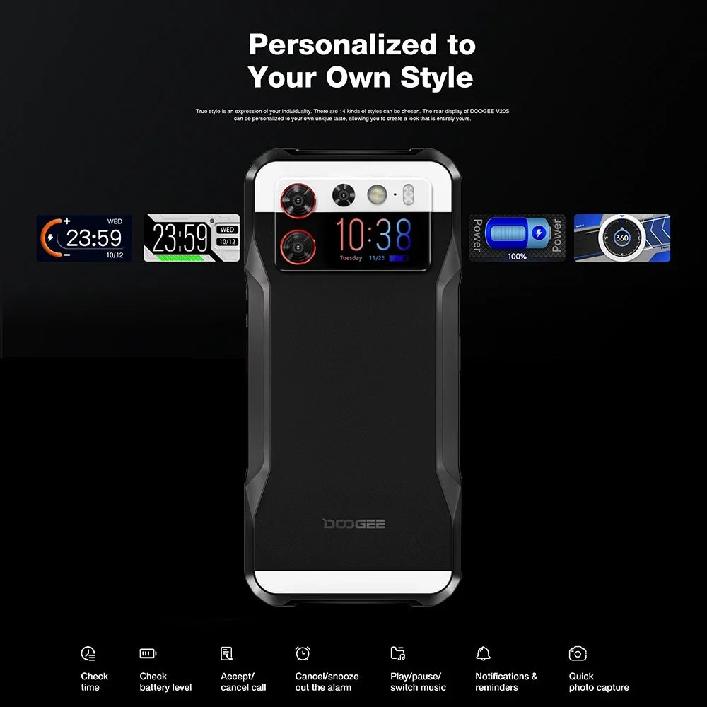 DOOGEE V20S Rugged 5G Smartphones Octa Core 12GB+256GB