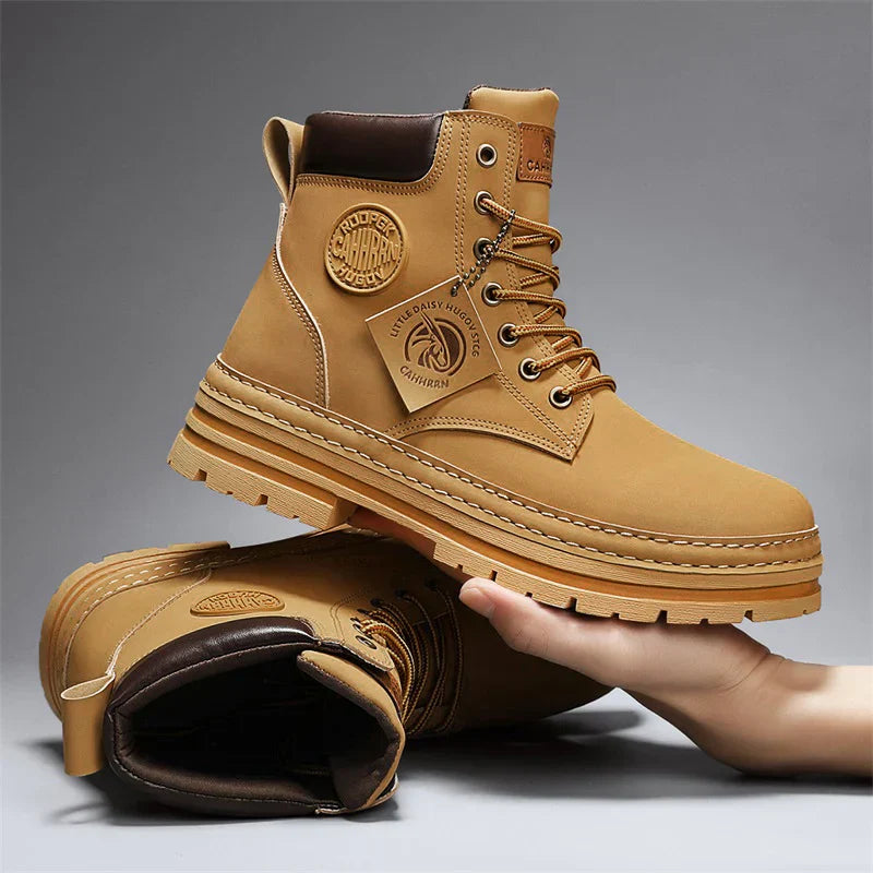 Yellow Boots Leather Chelsea Ankle Boots Shoes