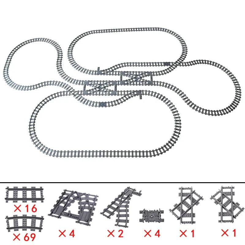 NEW City Trains Flexible Tracks Soft Straight Curved