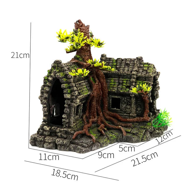 Fish Tank Plant Rockery Multi-style Aquarium Decoration,Resin Artificial