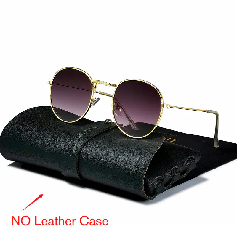 LeonLion 2023 Round Retro Sunglasses Men Round Vintage