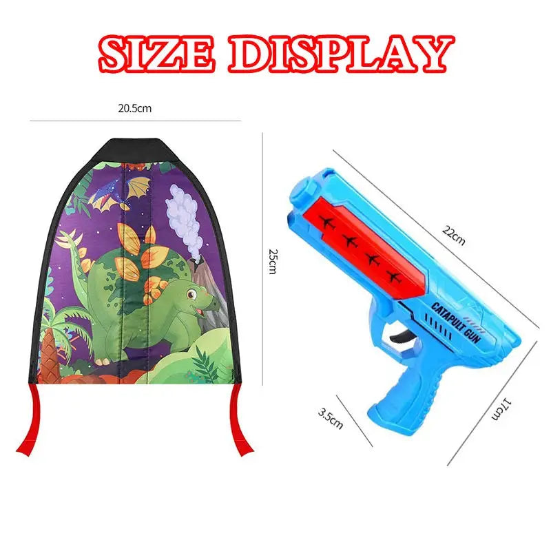 Kids Slingshot Kite Windless Flight Rubber Band Catapult