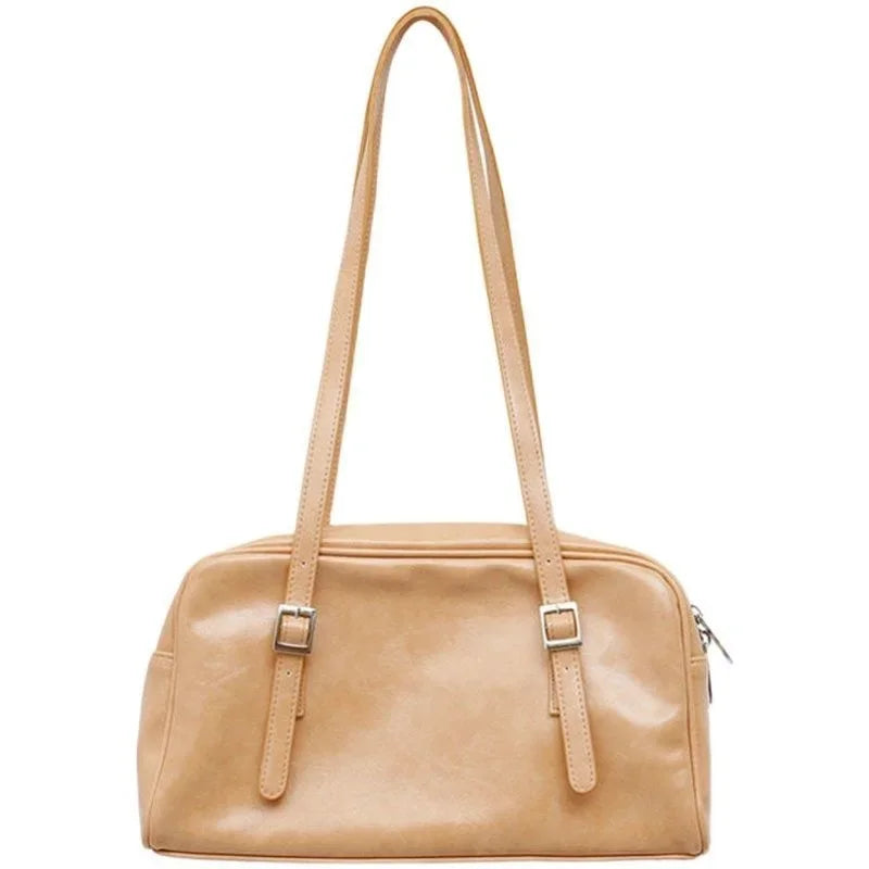 Women Top-handle Bags Spring New Green Leather Shoulder