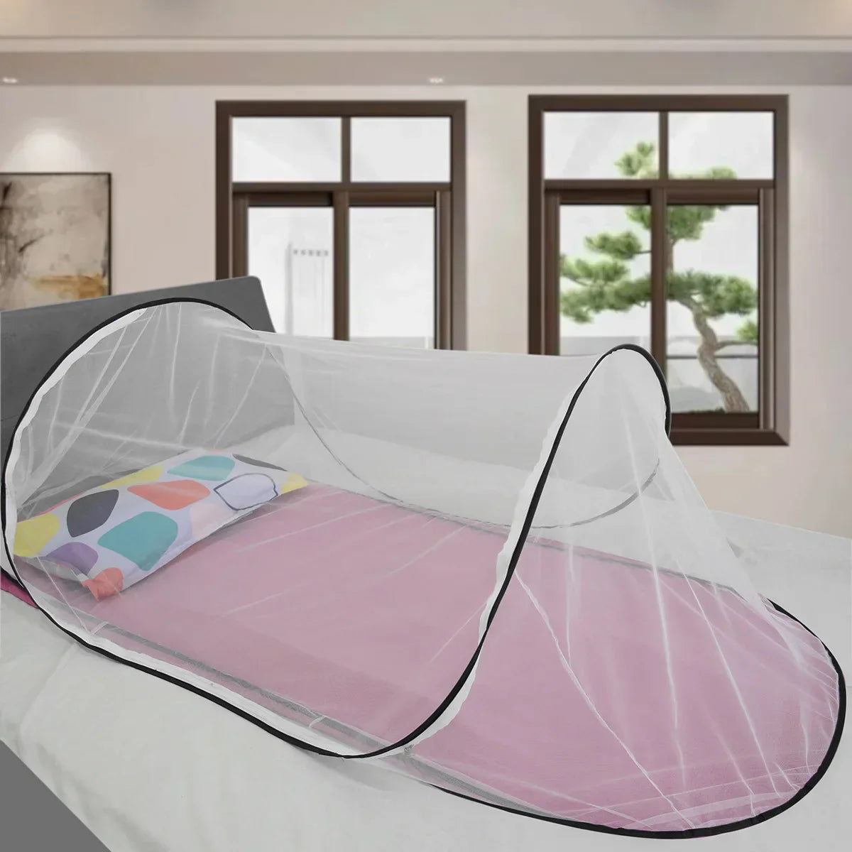 Single dormitory camping mosquito net, installation free, foldable