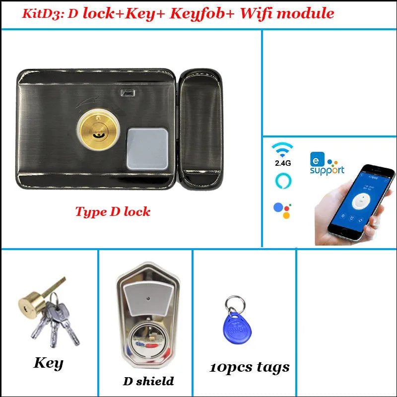 Intelligent Door Lock Video Intercom Compatible Electric Lock