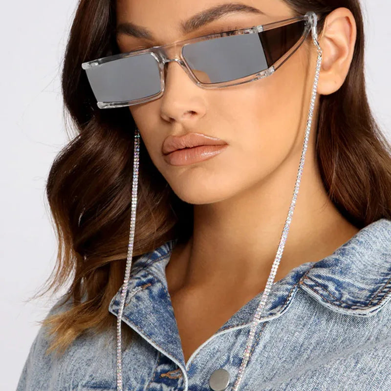 Stonefans Fashion Rhinestone Glasses Chain Long Strap