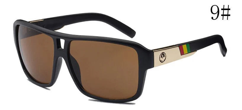 Square Sunglasses Men Dragon Brand Designer Mirror Driving