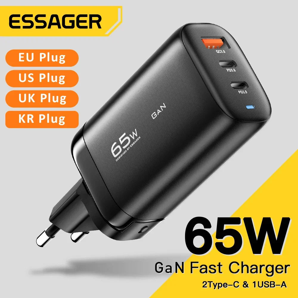 Essager 65W GaN USB Type C Charger For