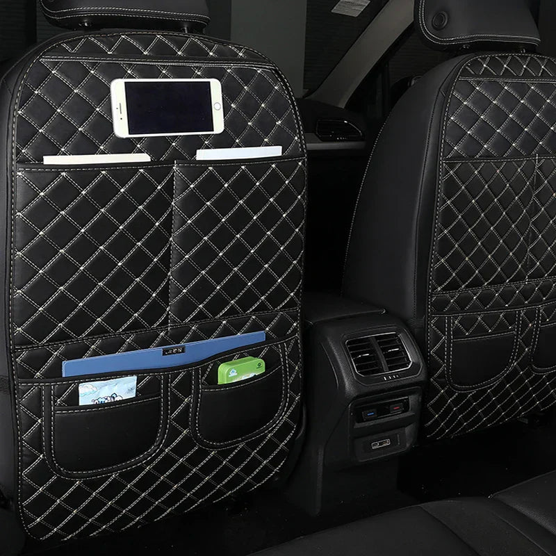 PU Leather Car Storage Bag Anti-dirty Seat Back