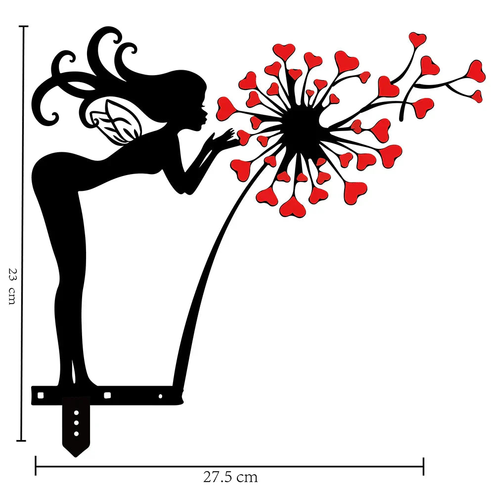 Creative Flower Sculpture Silhouette Garden Decor Outdoor Metal