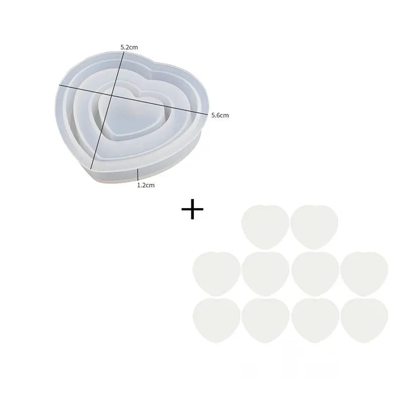Silicone Quicksand Mold Heart Butterfly Shaped Epoxy Resin