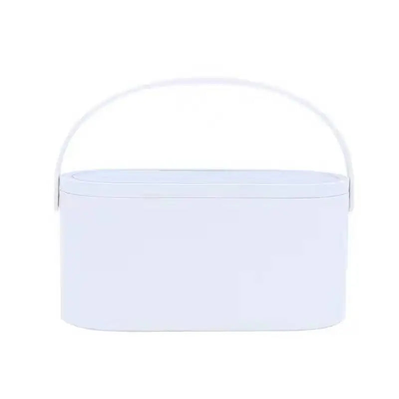 Makeup Organizer Box with LED Light Mirror Portable
