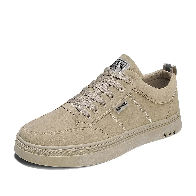 Khaki Men's Sneakers Platform Casual Shoes for Man Working Shoes Original Man Sneakers Deals Spring Anti-slip Men Flat Shoes