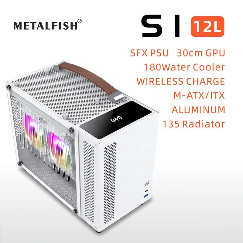 METALFISH S1 Aluminum Computer Case With Wireless Charge