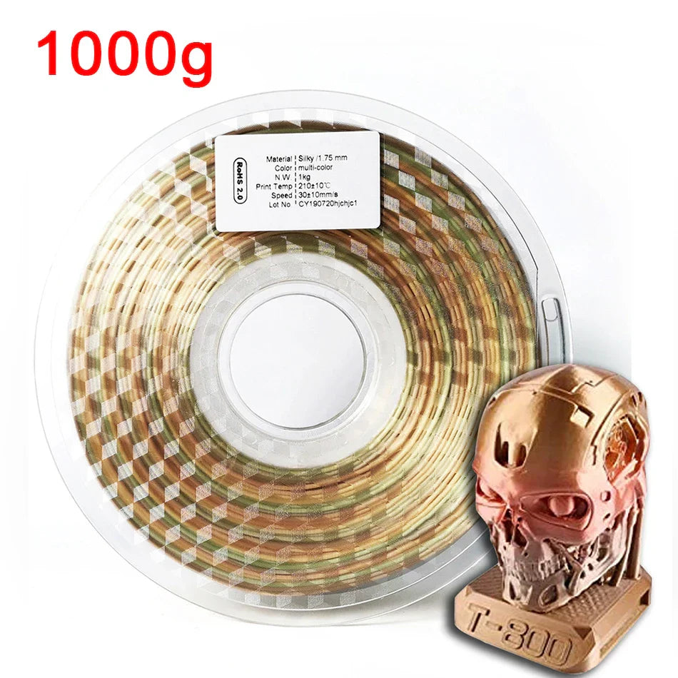 New Silk Rainbow PLA 1.75mm 3D Printing Material