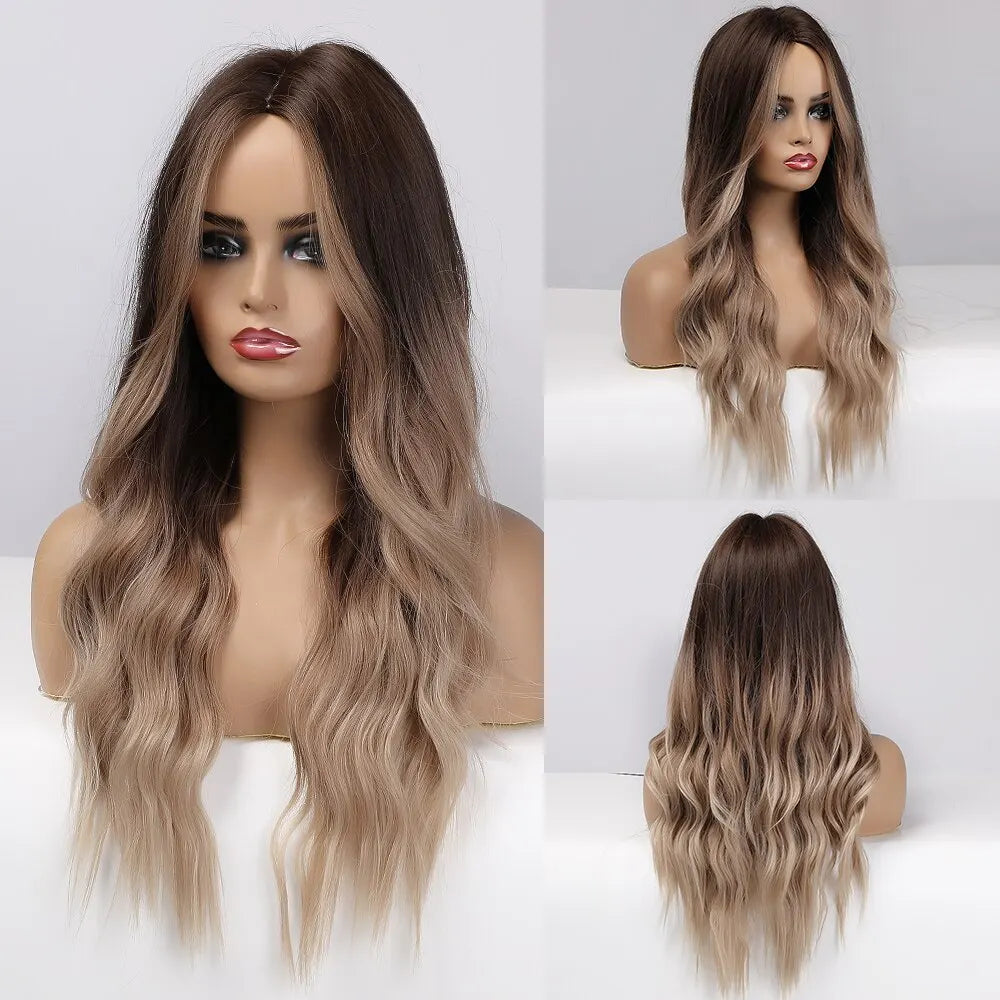 Black Wave Wigs for Women Long Natural Curly