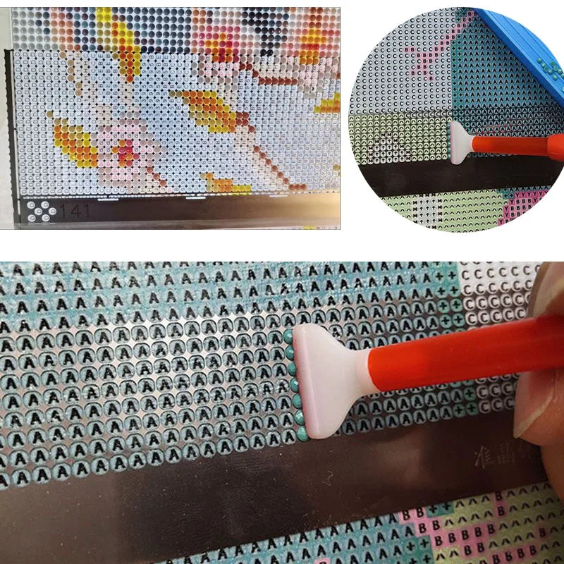 800/1020/2200holes Stainless Steel Ruler For Diamond Painting Embroidery