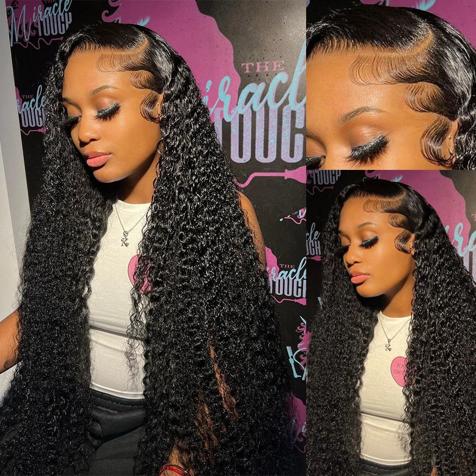 Wiggogo 40 Inch Human Hair 13X4 Deep Wave