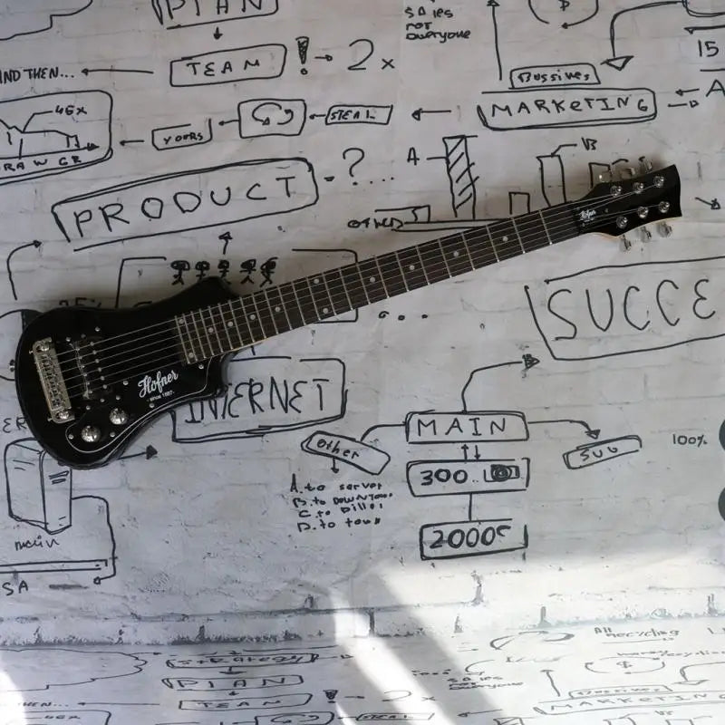 Mini Electric Guitar Children Outdoor Travel Portable Guitar