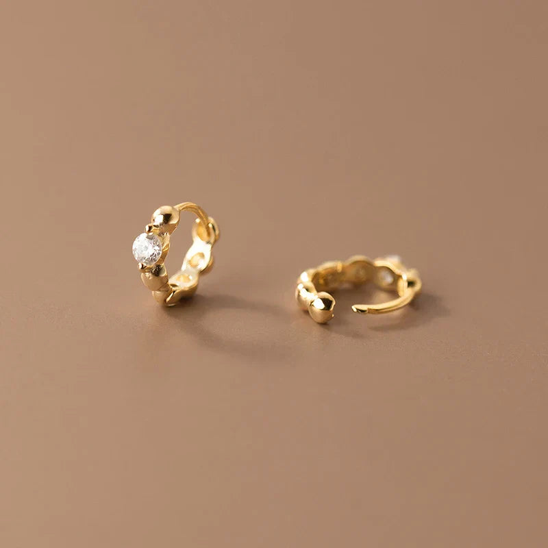 WANTME 925 Sterling Silver Punk Irregular Texture Shiny