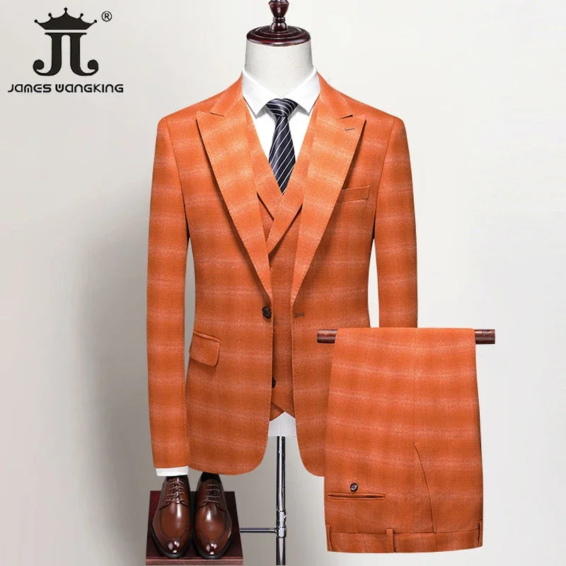 S-5XL ( Blazer + Vest + Pants )