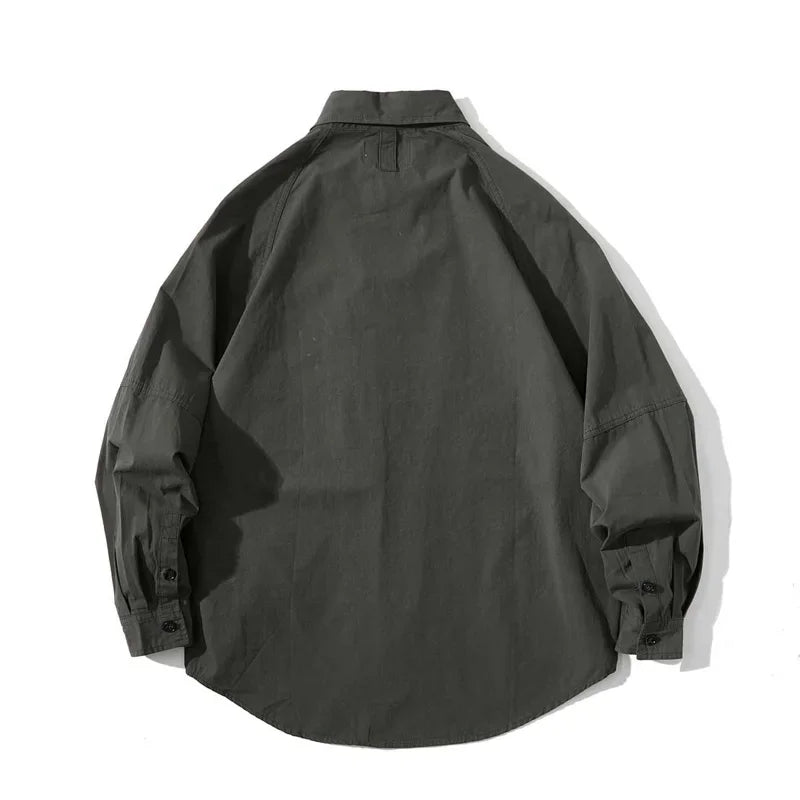 Shirt for Men Japanese Streetwear Fashion Cityboy Loose