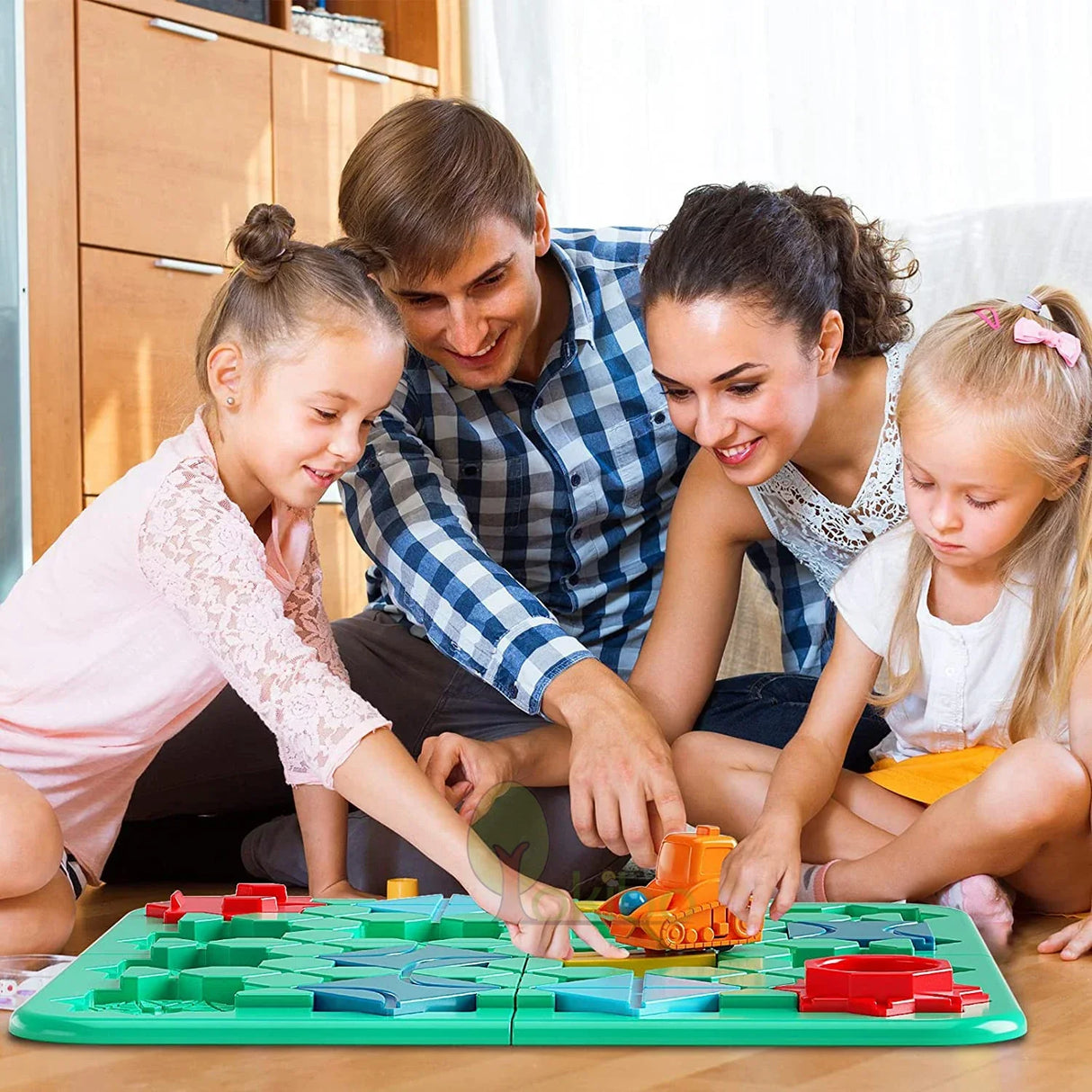 Logic Board Game Kids Marble Run Blocks Puzzle