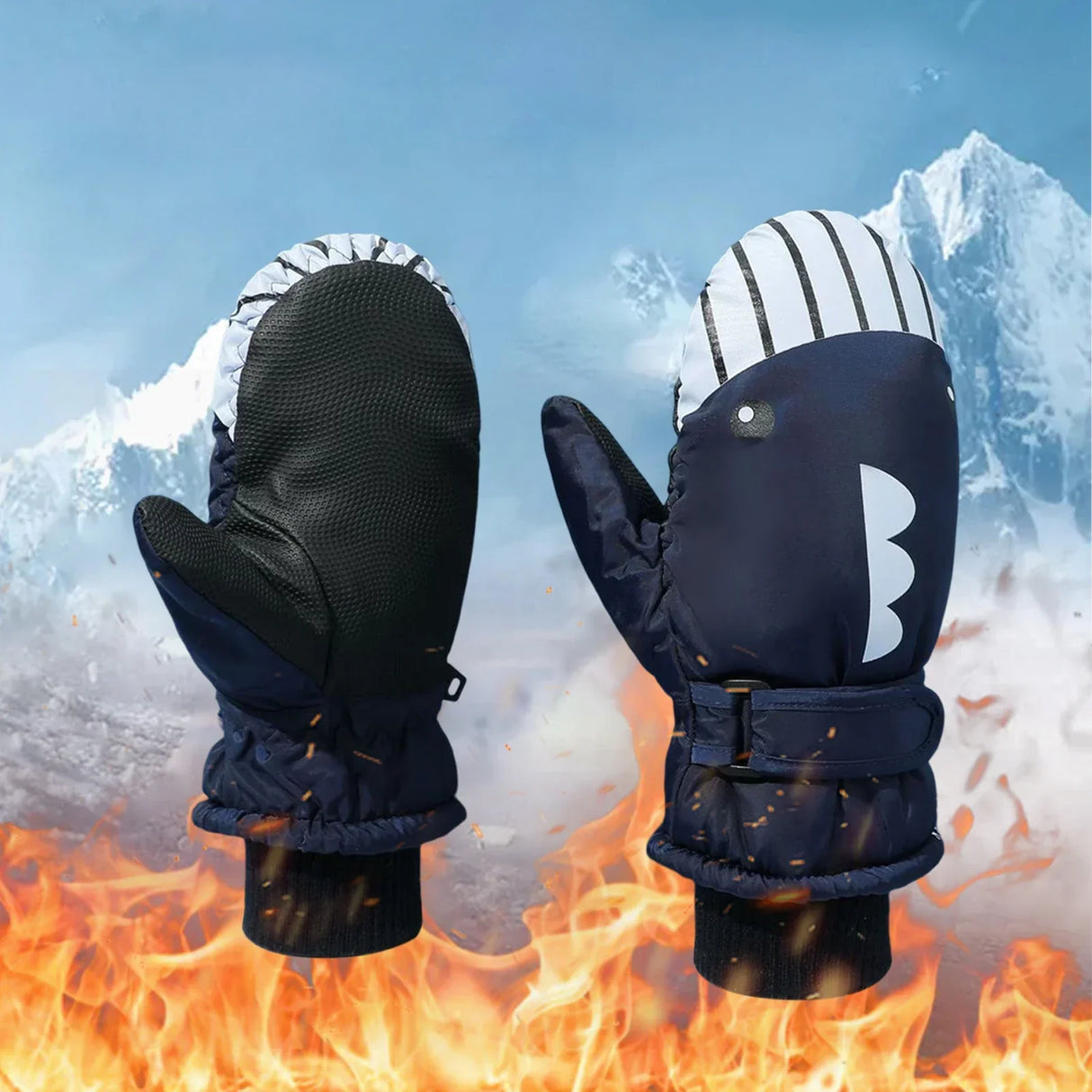 Kids Ski Gloves Cartoon Children Winter Outdoor Sport