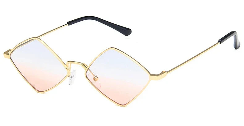 Hipster Polygon Women Sunglasses Irregular Vintage Small Frame