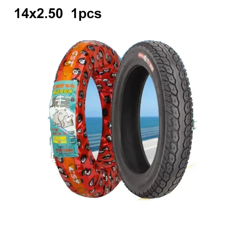 New CST 14X2.125 14x2.50 Tyre 14 Inch Tubeless Tire for Electric Bicycle Wear-resistant tire