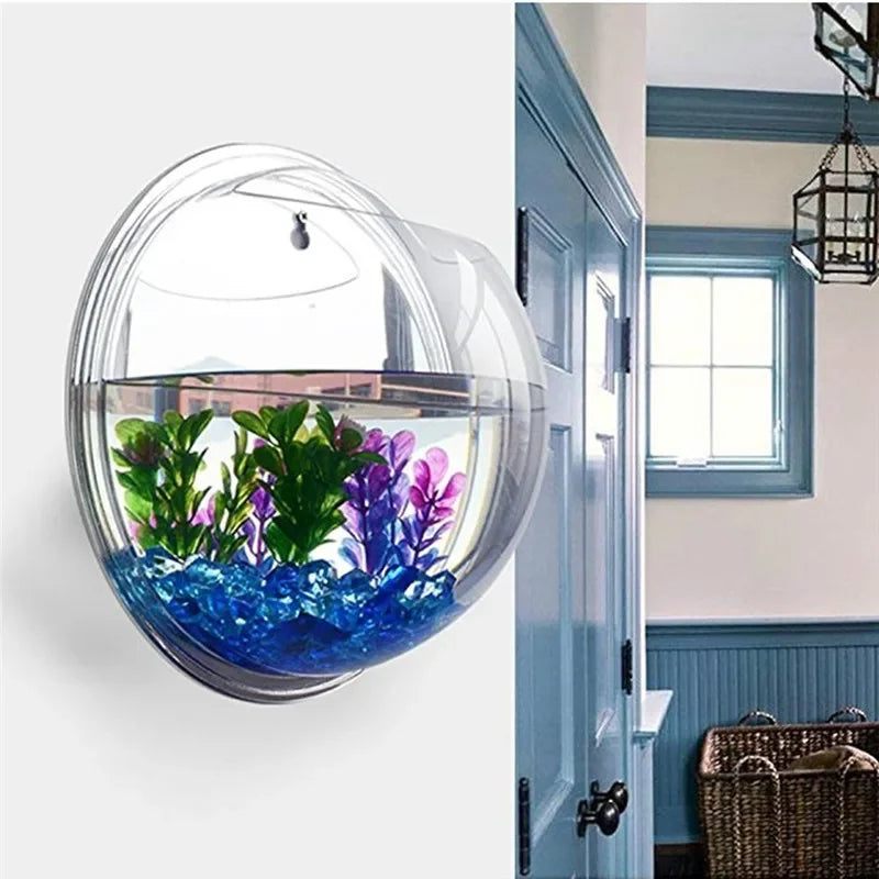 Transparent acrylic hanging wall aquarium, Plant Vase Flowers