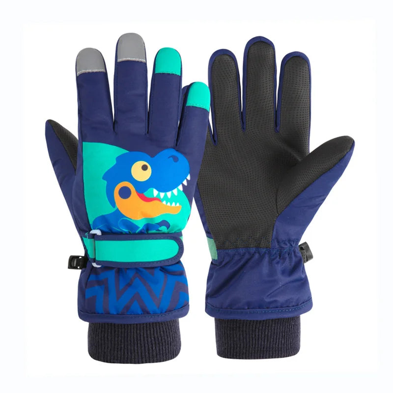 Thicken Baby Winter Gloves Coral Fleece Waterproof Child