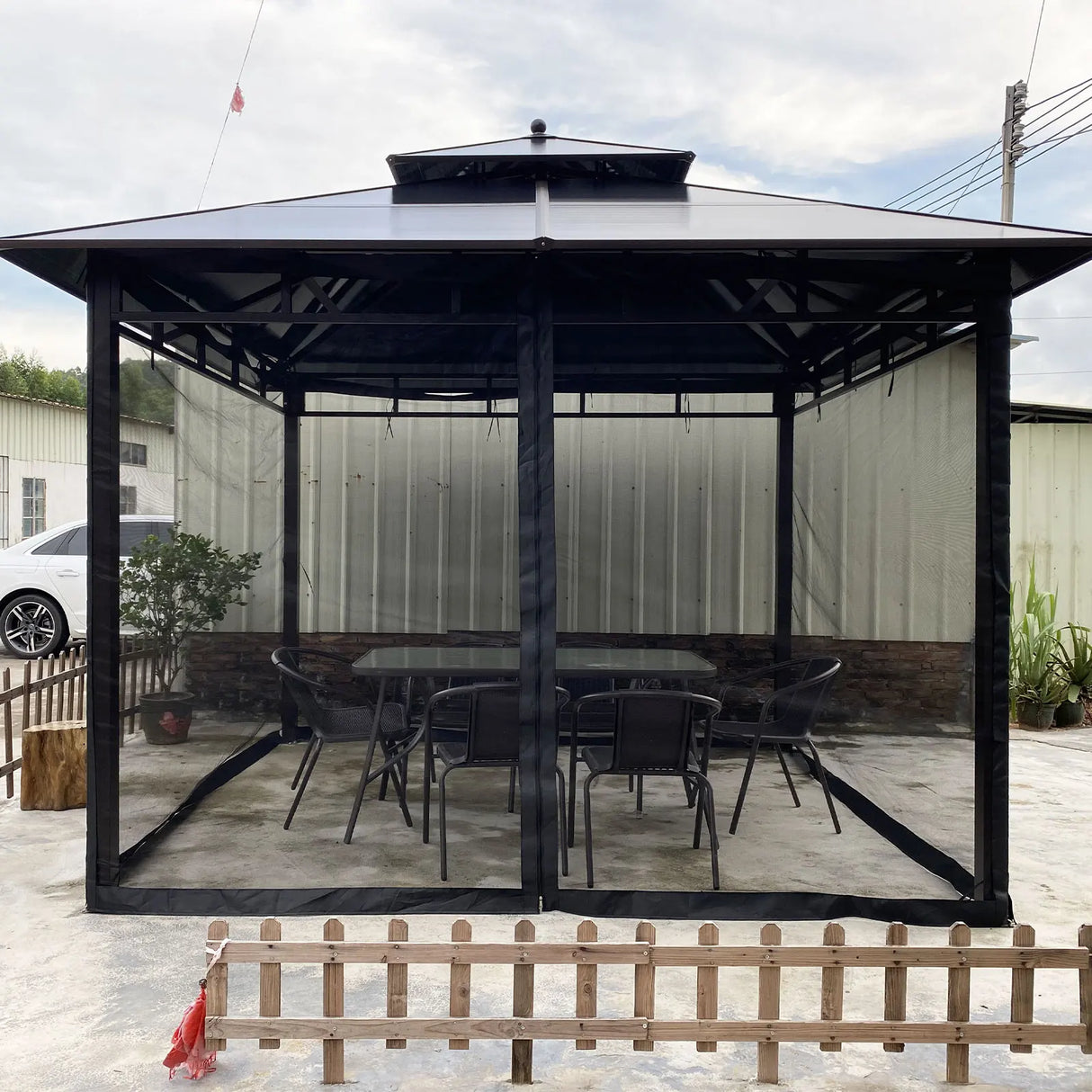 Outdoor Mosquito Net Replacement Mosquito Screen Netting 4-Panel