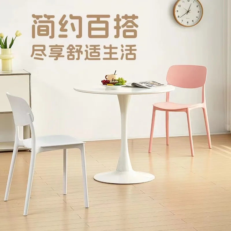 Plastic chair light luxury dining table dining chair