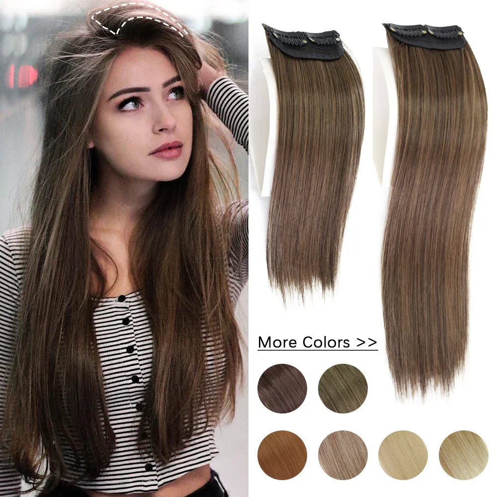 AZQUEEN Synthetic 20cm/30cm Invisible Straight Pads Clip In