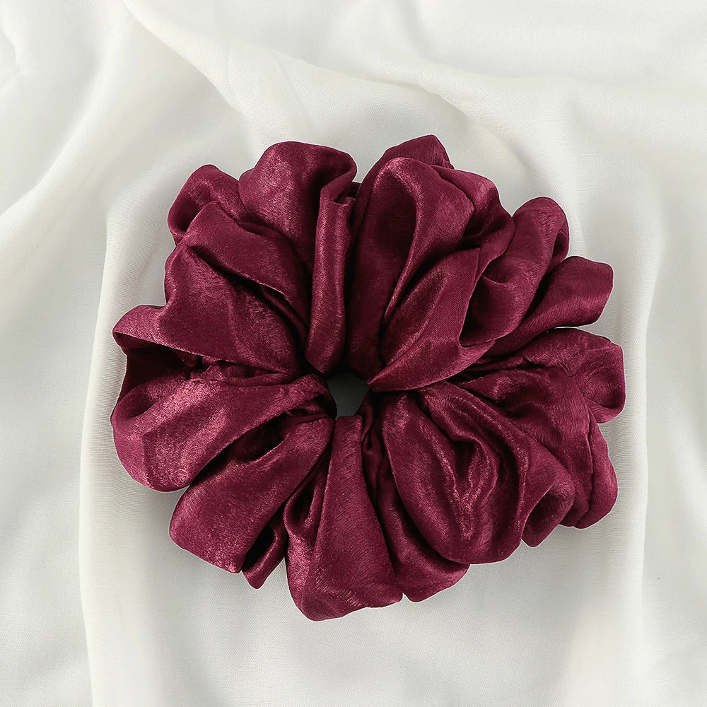 Big Size Shiny Chiffon Scrunchies for Muslim Women