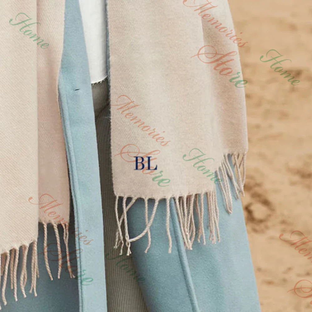 Personalised Embroidered Scarf with Initials or Name Wedding