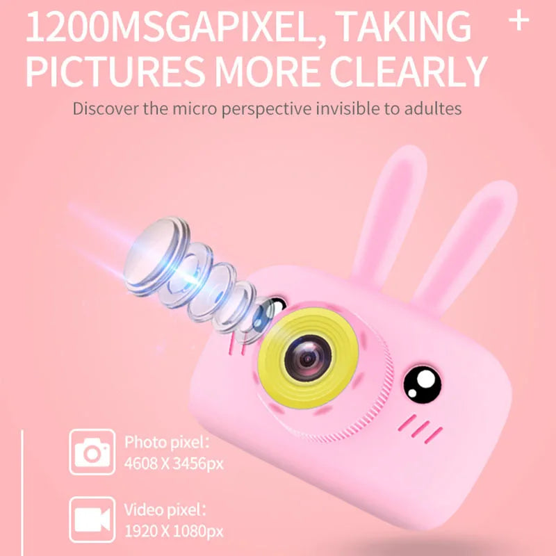 New Mini Cartoon Rabbit Camera 2 Inch HD