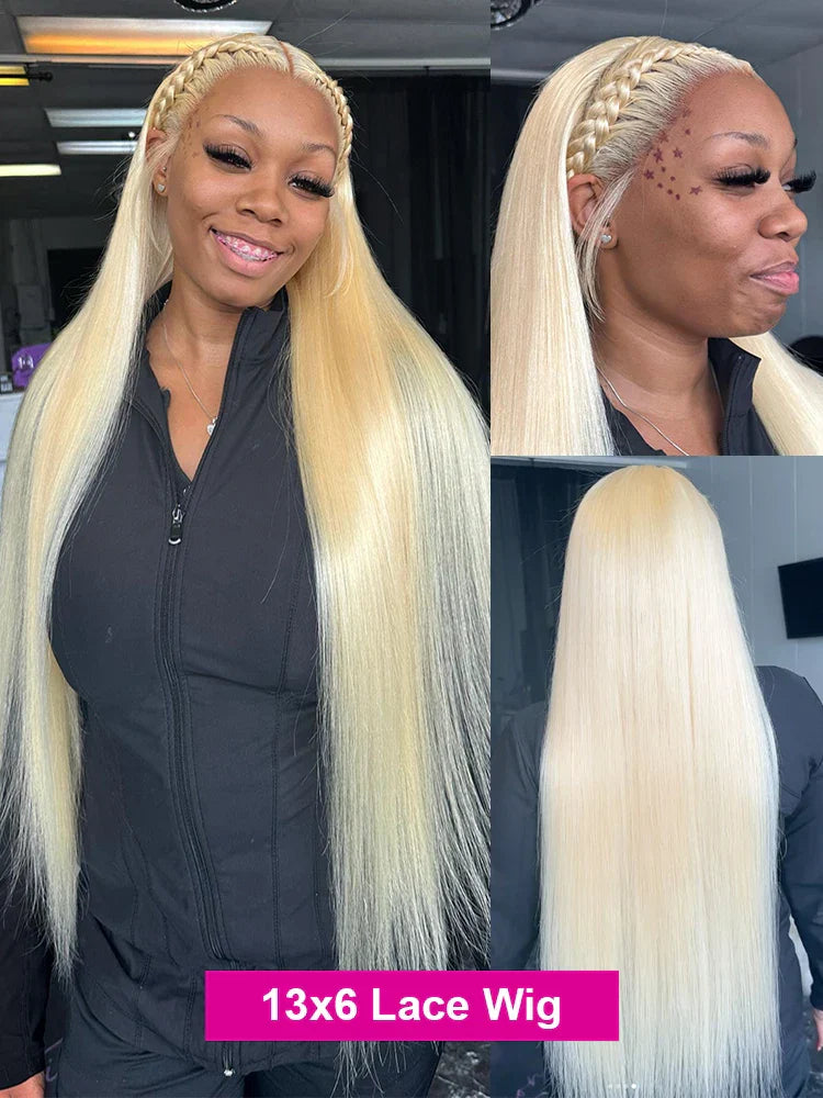 30 32 Inch Straight 13x4 13x6 613 Blonde