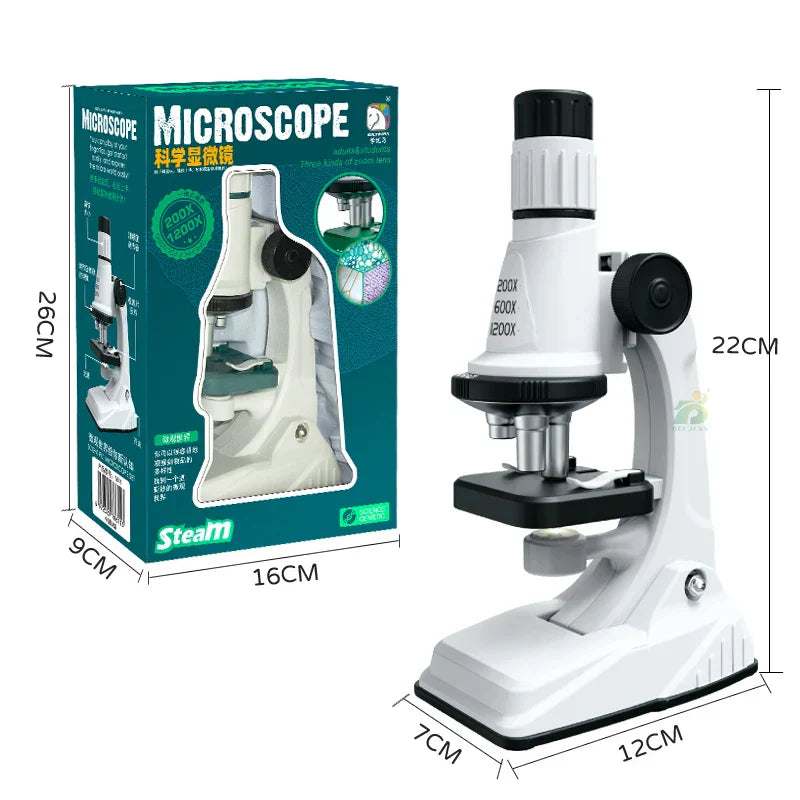 Children Science Biological 200x 600x 1200x Pocket Microscope