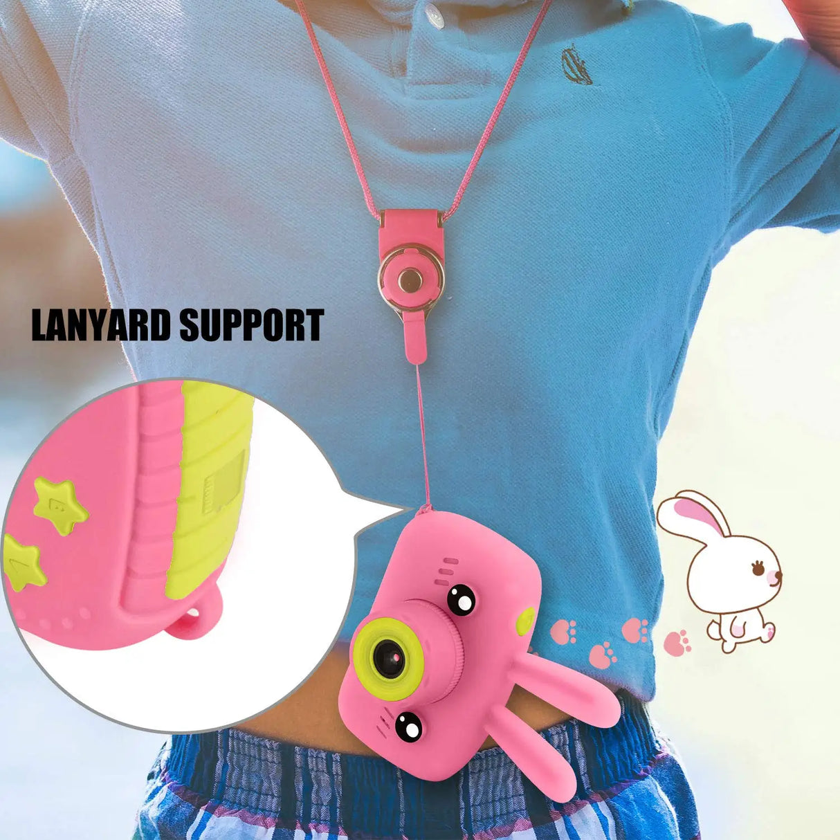 New Mini Cartoon Rabbit Camera 2 Inch HD