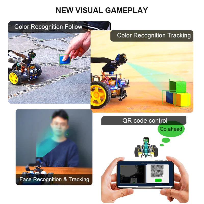 Raspberry Pi 4B Smart AI Vision 4WD Robot